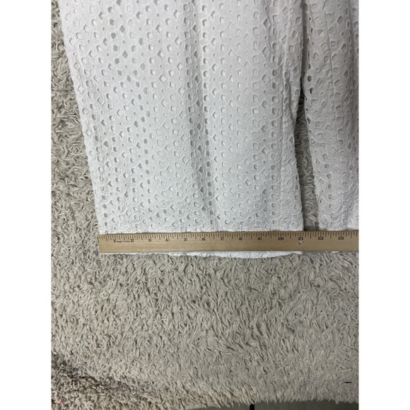 Banana Republic Jumpsuit Womens 4 Sleeveless Cropped Eyelet Lace Back Zip Dressy - Picture 2 of 13